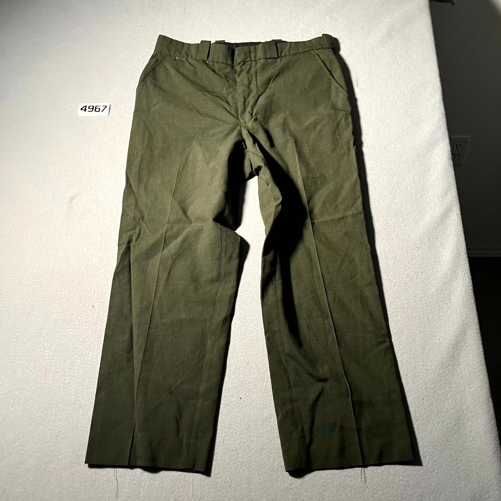 VF Imagewear Dress Pants Mens 36 Olive Green Flat‎ Front Straight Leg Formal